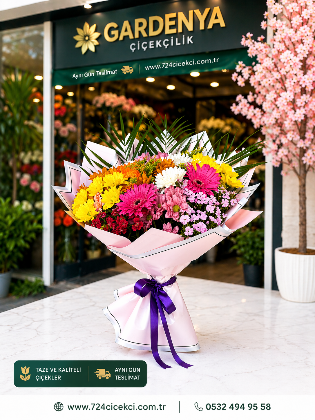 karışık mevsim buketi  çiçekleri